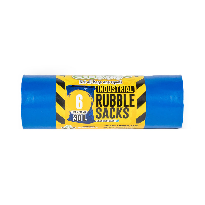 3 x 6 Rubble Sacks Blue